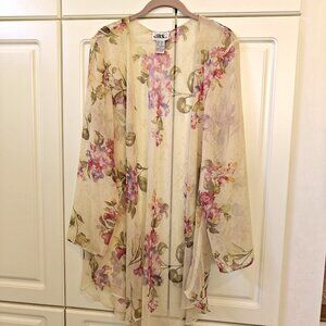 J.B.S. LTD Floral Cardigan, Size 16W, New